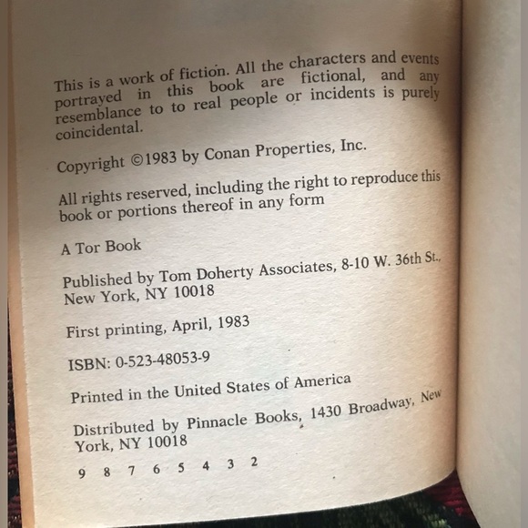 Conan the Unconquered Robert Jordan 1983 Paperback Book 1st Printing - Picture 3 of 4